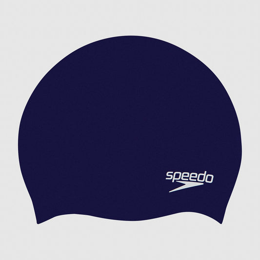 Junior Plain Moulded Silicone Cap Navy | Speedo