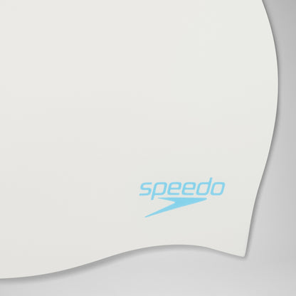 Plain Moulded Silicone Junior Cap White | Speedo