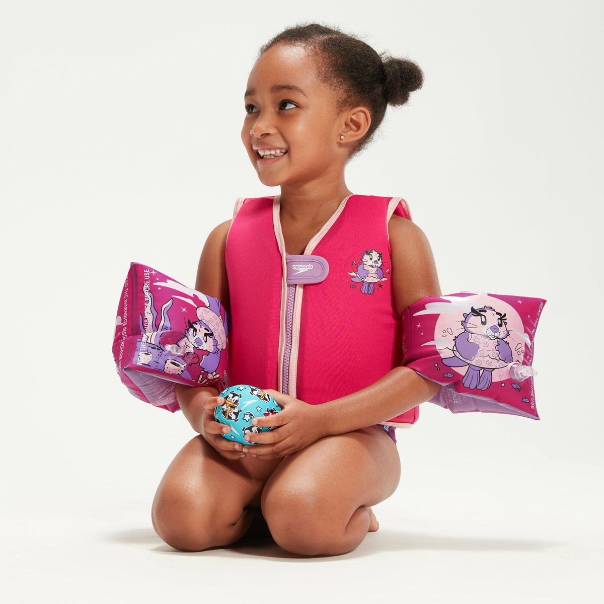 Infant Learn to Swim Aria Sea Otter Armbands Pink | Speedo