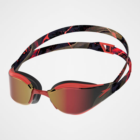 Adult Fastskin Hyper Elite Mirrored Goggles Smoke/Red | Speedo