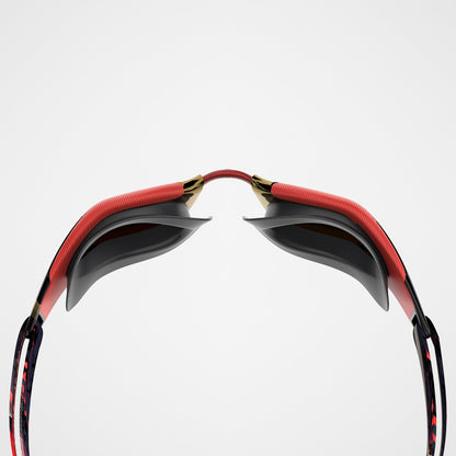 Adult Fastskin Hyper Elite Mirrored Goggles Smoke/Red | Speedo