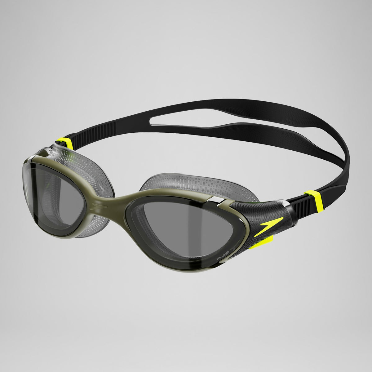 Adult Biofuse 2.0 Polarised Goggles Dark Green/Yellow | Speedo