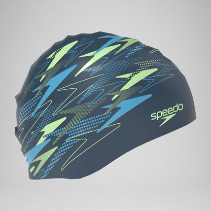 Adult Printed Silicone Cap Teal/Blue | Speedo