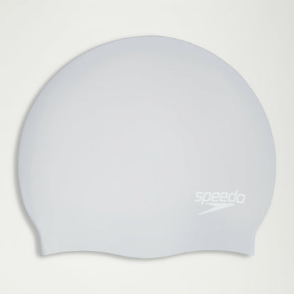 Unisex Long Hair Silicone Cap Silver/White | Speedo