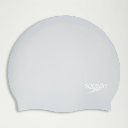 Unisex Long Hair Silicone Cap Silver/White | Speedo