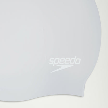 Unisex Long Hair Silicone Cap Silver/White | Speedo