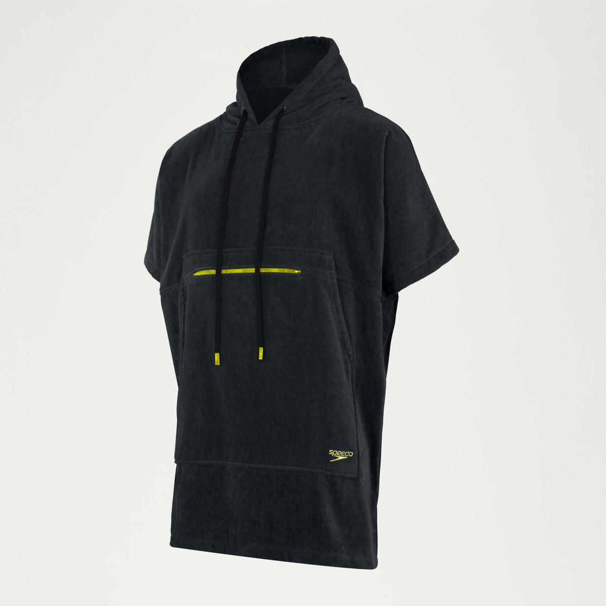 Adult Towel Swim Poncho Black/Yellow | Speedo