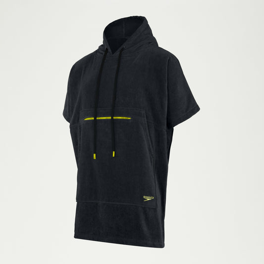 Adult Towel Swim Poncho Black/Yellow | Speedo