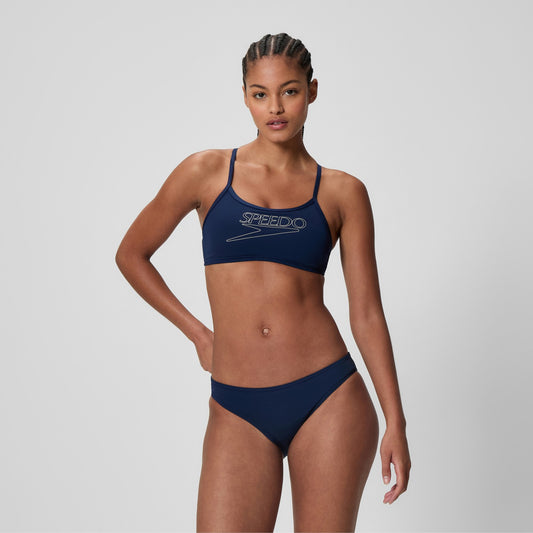 Endurance+ Logo Thinstrap Bikini Set Navy | Speedo