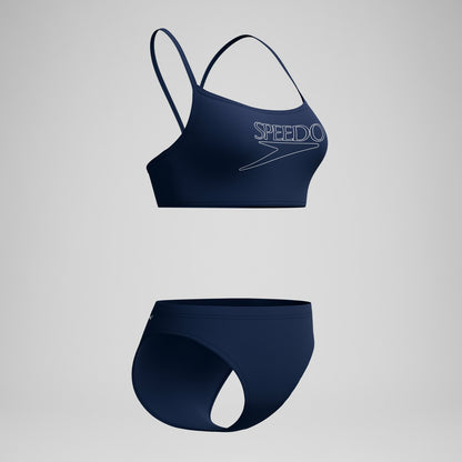 Endurance+ Logo Thinstrap Bikini Set Navy | Speedo