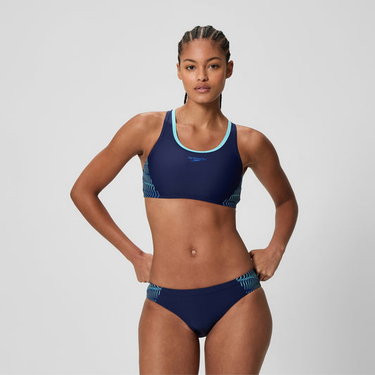 Placement Racerback Bikini Set Navy/Blue | Speedo