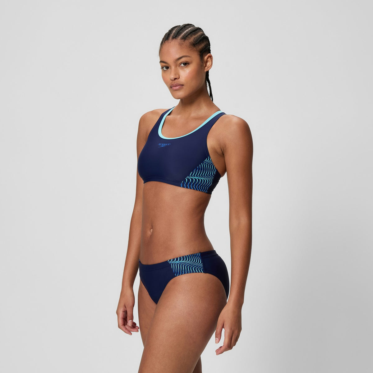 Placement Racerback Bikini Set Navy/Blue | Speedo