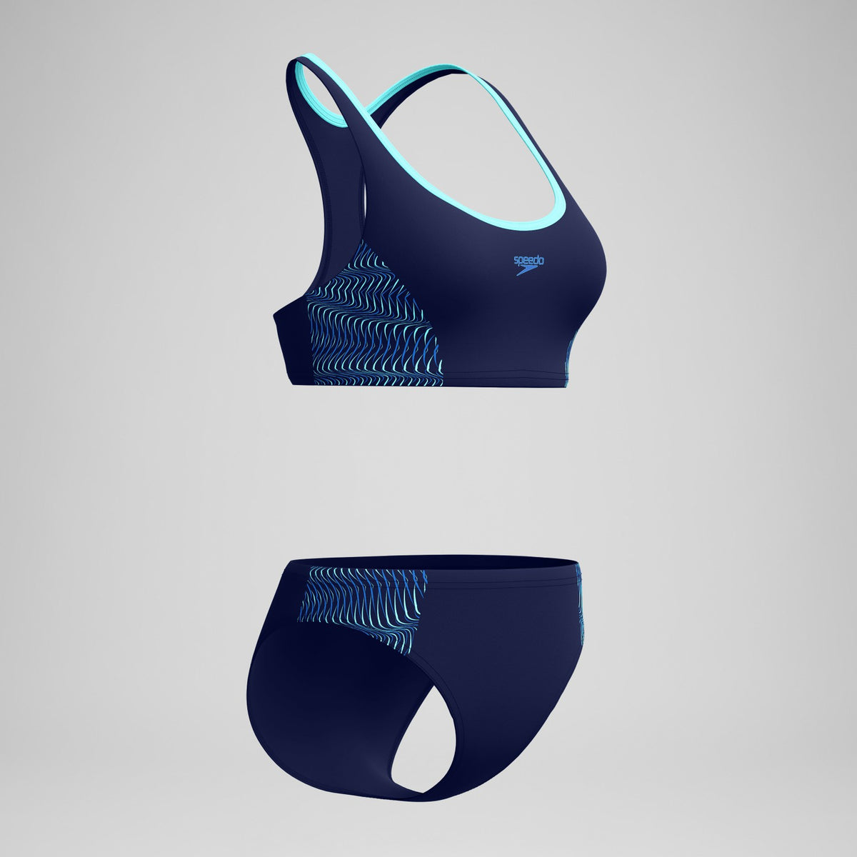 Placement Racerback Bikini Set Navy/Blue | Speedo