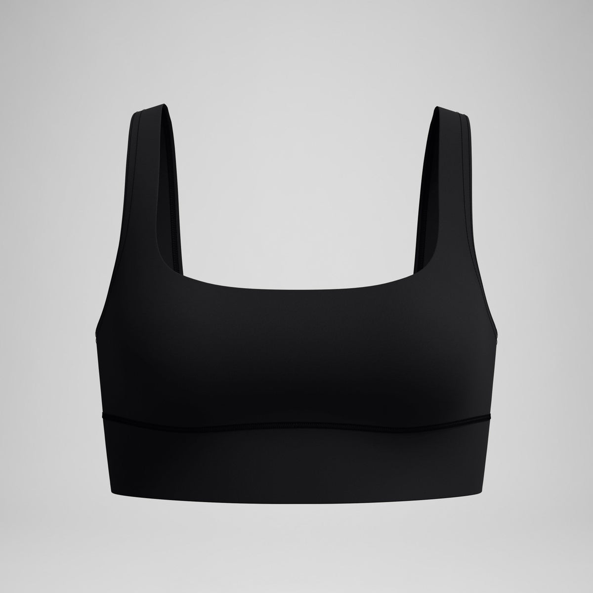 Solid Square Neck Bikini Top Black | Speedo