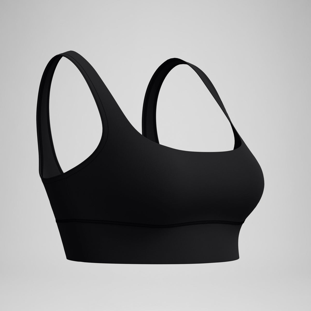 Solid Square Neck Bikini Top Black | Speedo