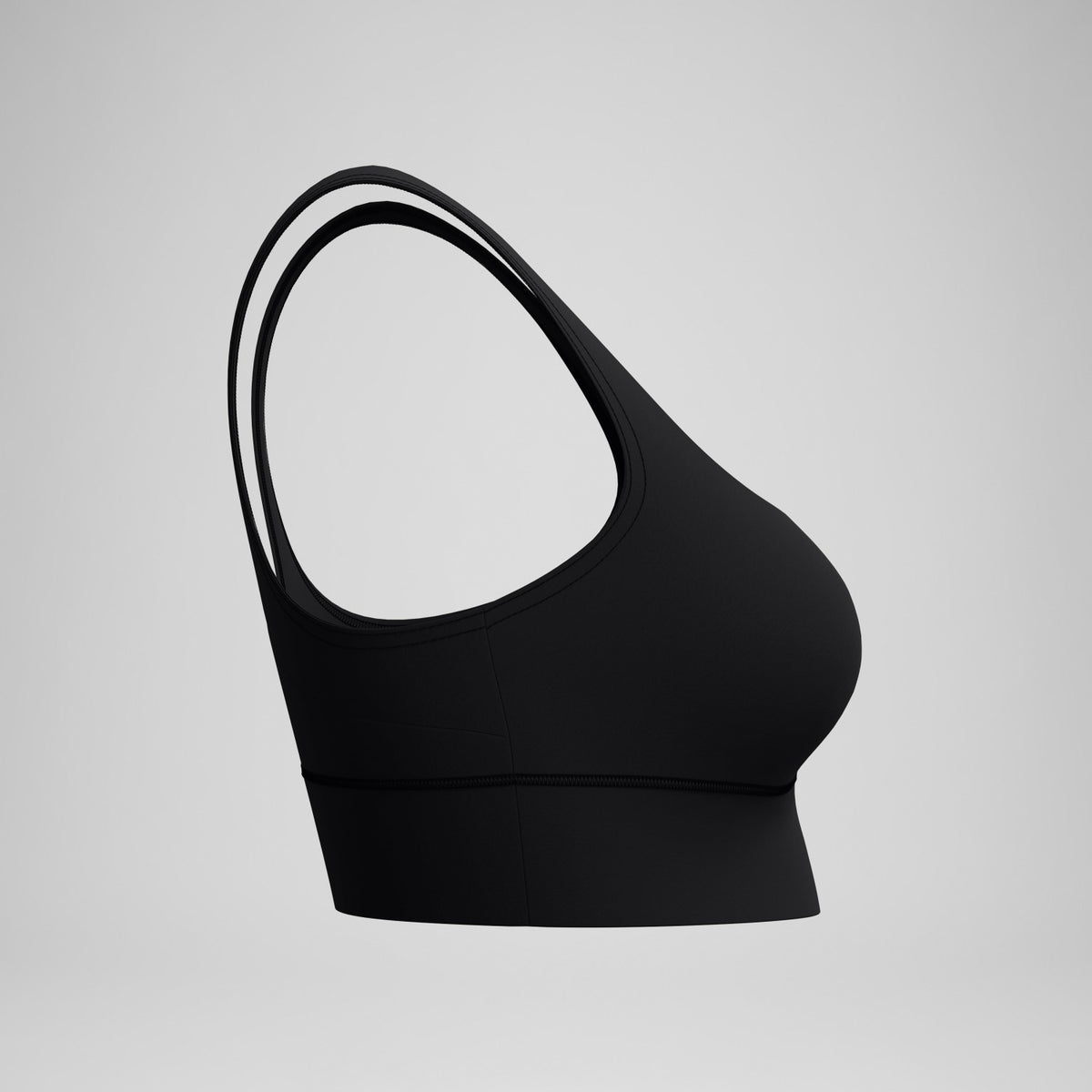 Solid Square Neck Bikini Top Black | Speedo