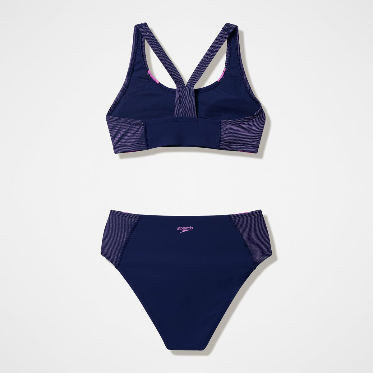Quantum Rib Splice Two Piece Navy/Pink | Speedo