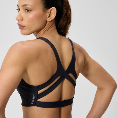 Sculpture Boom Back Bikini Top Black | Speedo