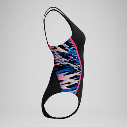 Hyperboom Splice Muscleback Swimsuit Black/Pink | Speedo
