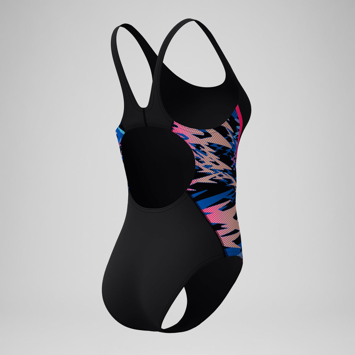 Hyperboom Splice Muscleback Swimsuit Black/Pink | Speedo