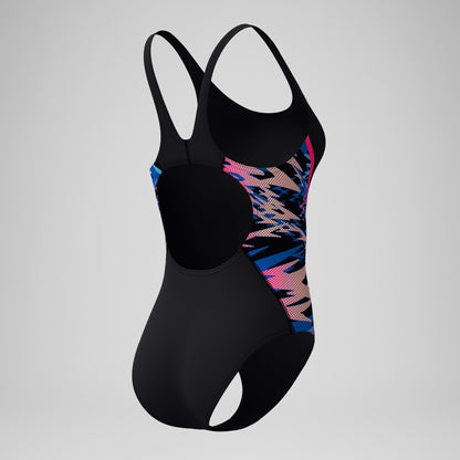 Hyperboom Splice Muscleback Swimsuit Black/Pink | Speedo