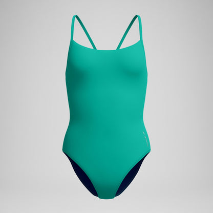 Solid Racerback Swimsuit Teal/Navy | Speedo