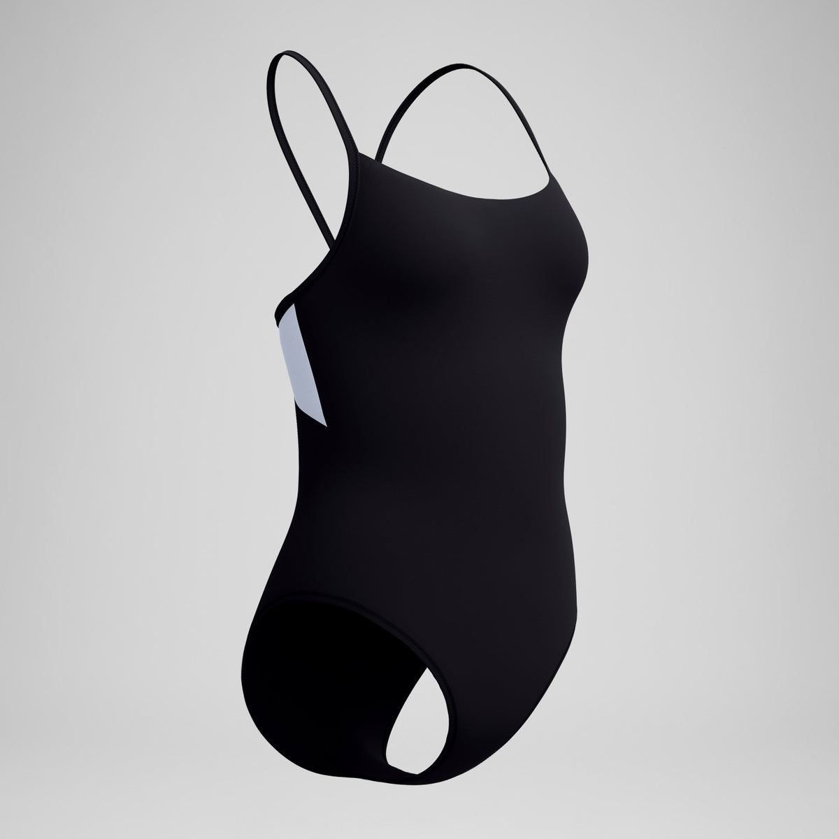 Solid Racerback Swimsuit Black/White | Speedo