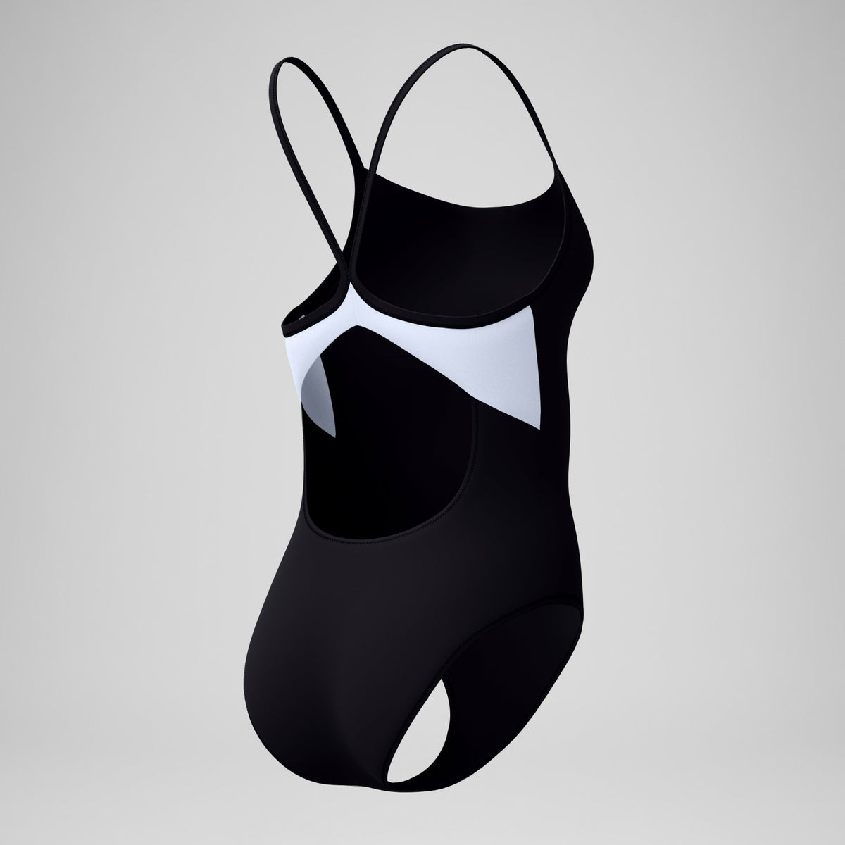 Solid Racerback Swimsuit Black/White | Speedo
