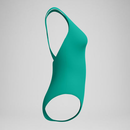 Solid Scoop Neck Swimsuit Teal | Speedo
