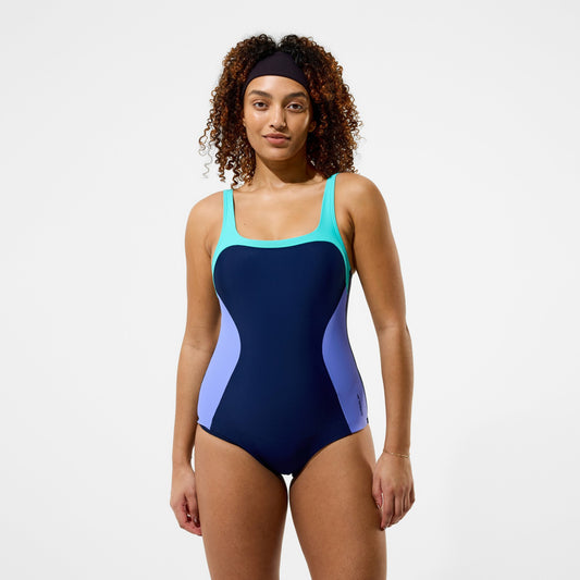 Colourblock Contour Swimsuit Navy/Turquoise | Speedo