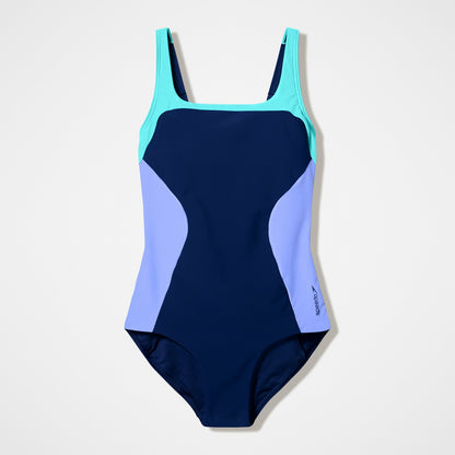 Colourblock Contour Swimsuit Navy/Turquoise | Speedo