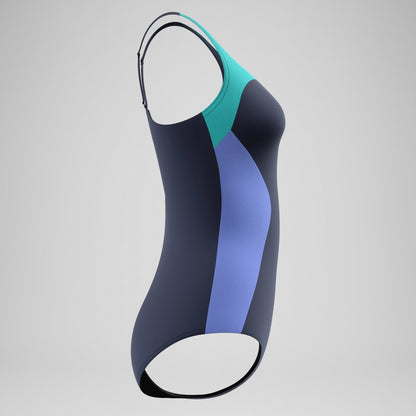 Colourblock Contour Swimsuit Navy/Turquoise | Speedo
