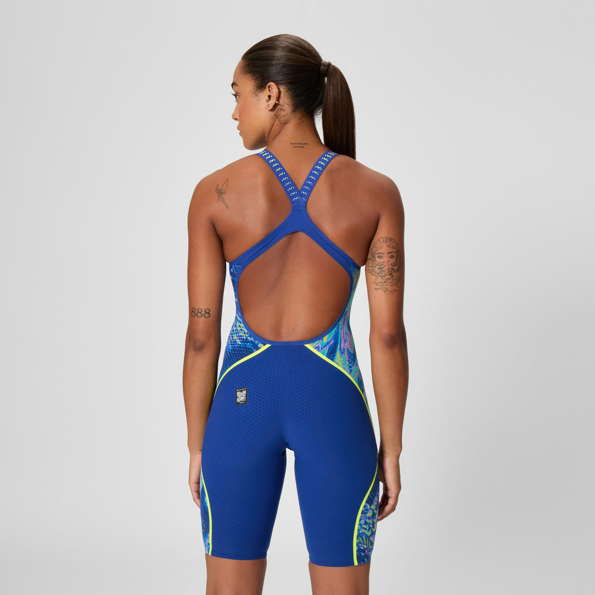 Fastskin LZR Pure Intent 2.0 Openback Kneeskin Navy/Blue/Yello | Speedo