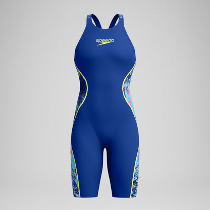 Fastskin LZR Pure Intent 2.0 Openback Kneeskin Navy/Blue/Yello | Speedo