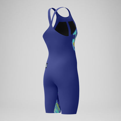 Fastskin LZR Pure Valor 2.0 Closedback Kneeskin Blue/Navy | Speedo