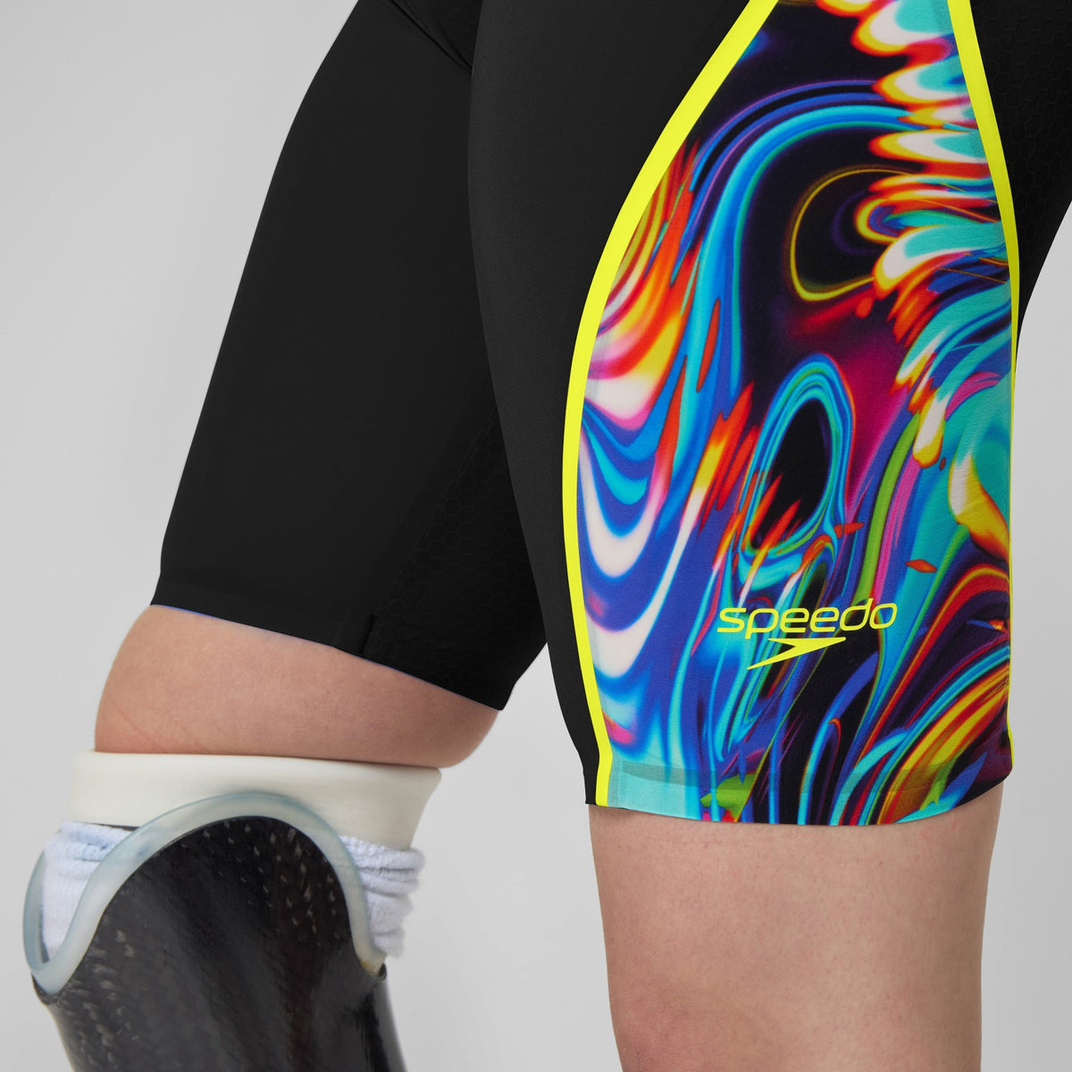 Fastskin LZR Pure Intent 2.0 Closedback Kneeskin Black/Yellow | Speedo
