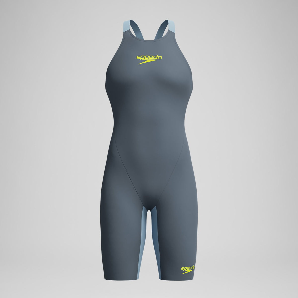 Fastskin LZR Pure Valor 2.0 Closedback Kneeskin Grey/Blue | Speedo