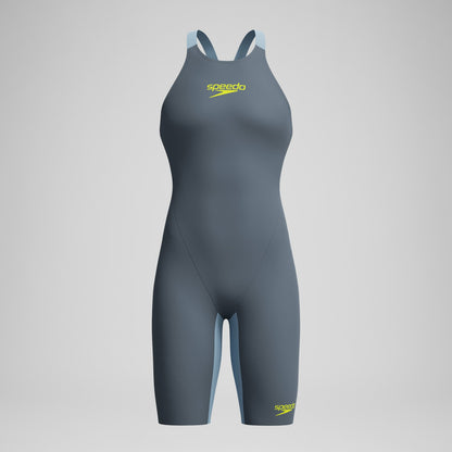 Fastskin LZR Pure Valor 2.0 Closedback Kneeskin Grey/Blue | Speedo