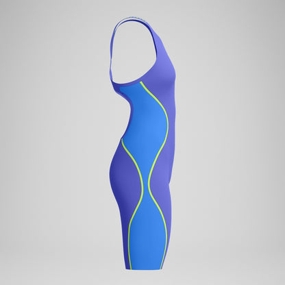 Fastskin LZR Pure Intent 2.0 Openback Kneeskin Blue/Yellow | Speedo