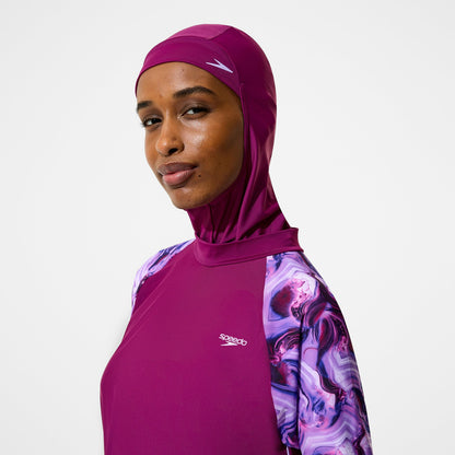 Modern Coverage Printed 3 Piece Swim Set Dark Pink | Speedo