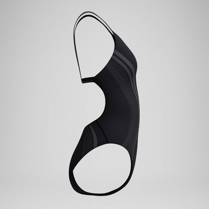 V Class Printed Active Back Swimsuit Black | Speedo