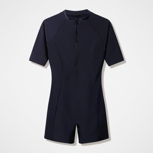 Modern Coverage Short Sleeve Legsuit Black | Speedo