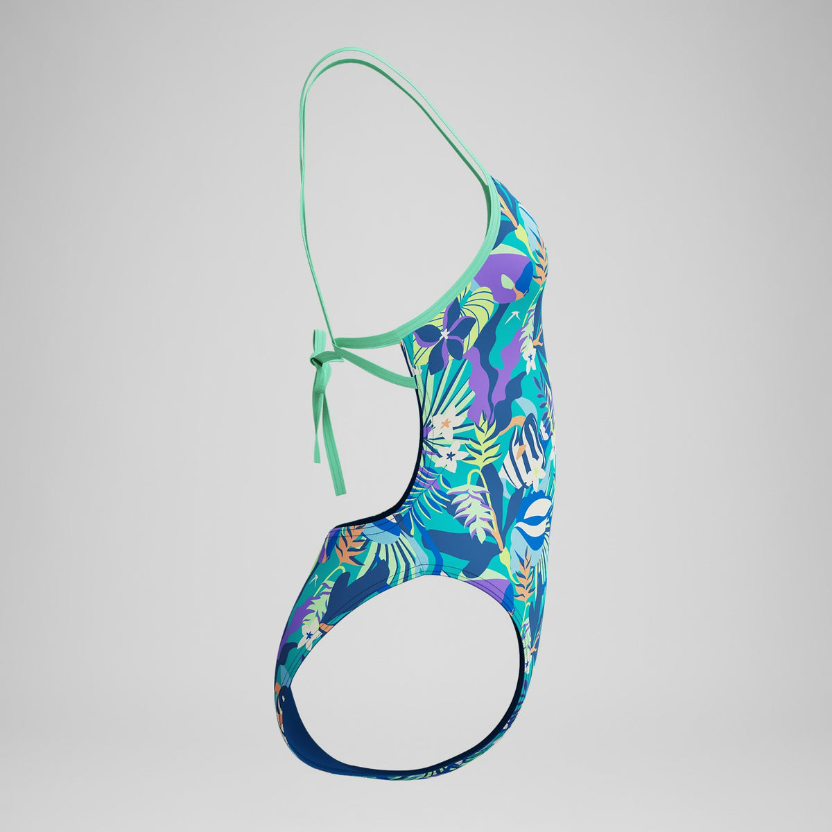 Club Training Printed Tie Back Swimsuit Green | Speedo