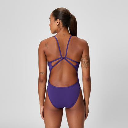 Club Training Web Back Swimsuit Purple | Speedo