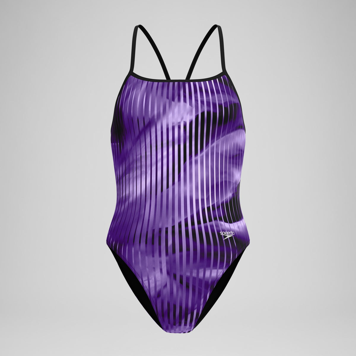 Club Training Printed Turnback Swimsuit Purple | Speedo