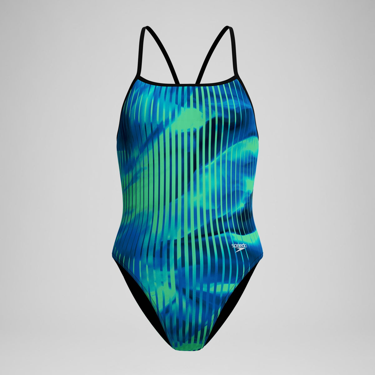 Club Training Printed Turnback Swimsuit Blue/Green | Speedo