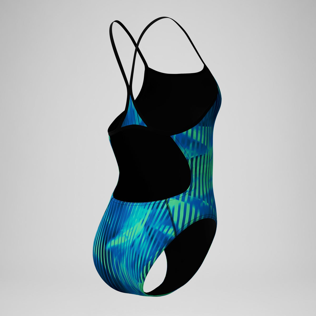 Club Training Printed Turnback Swimsuit Blue/Green | Speedo