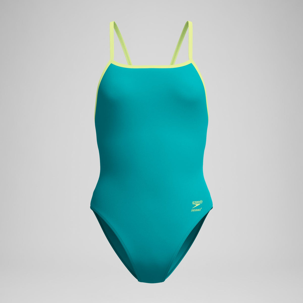 Club Training Solid Tri Back Swimsuit Green/Yellow | Speedo