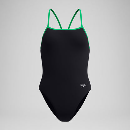 Club Training Turnback Swimsuit Black/Green | Speedo