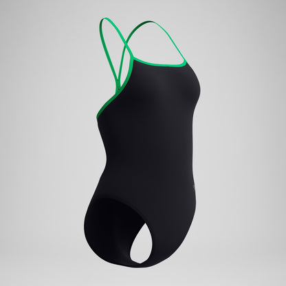 Club Training Turnback Swimsuit Black/Green | Speedo